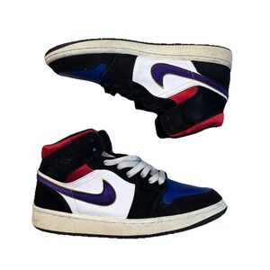 Air Jordan 1 Mid SE 'Rivals' Men's Size 9 White/Black/Multicolor 852542-005